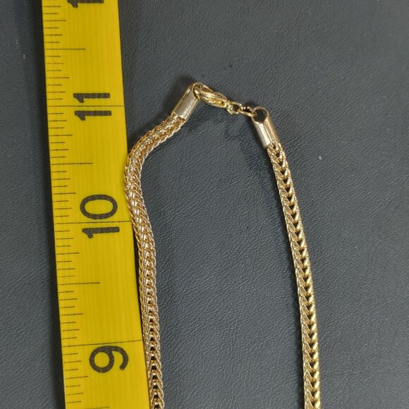 Gold Chinese Dragon Year Pendant Necklace Gold Tone Rhinestones 22 inch Chain - Picture 4 of 14